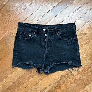 Levi’s vintage black 501 shorts